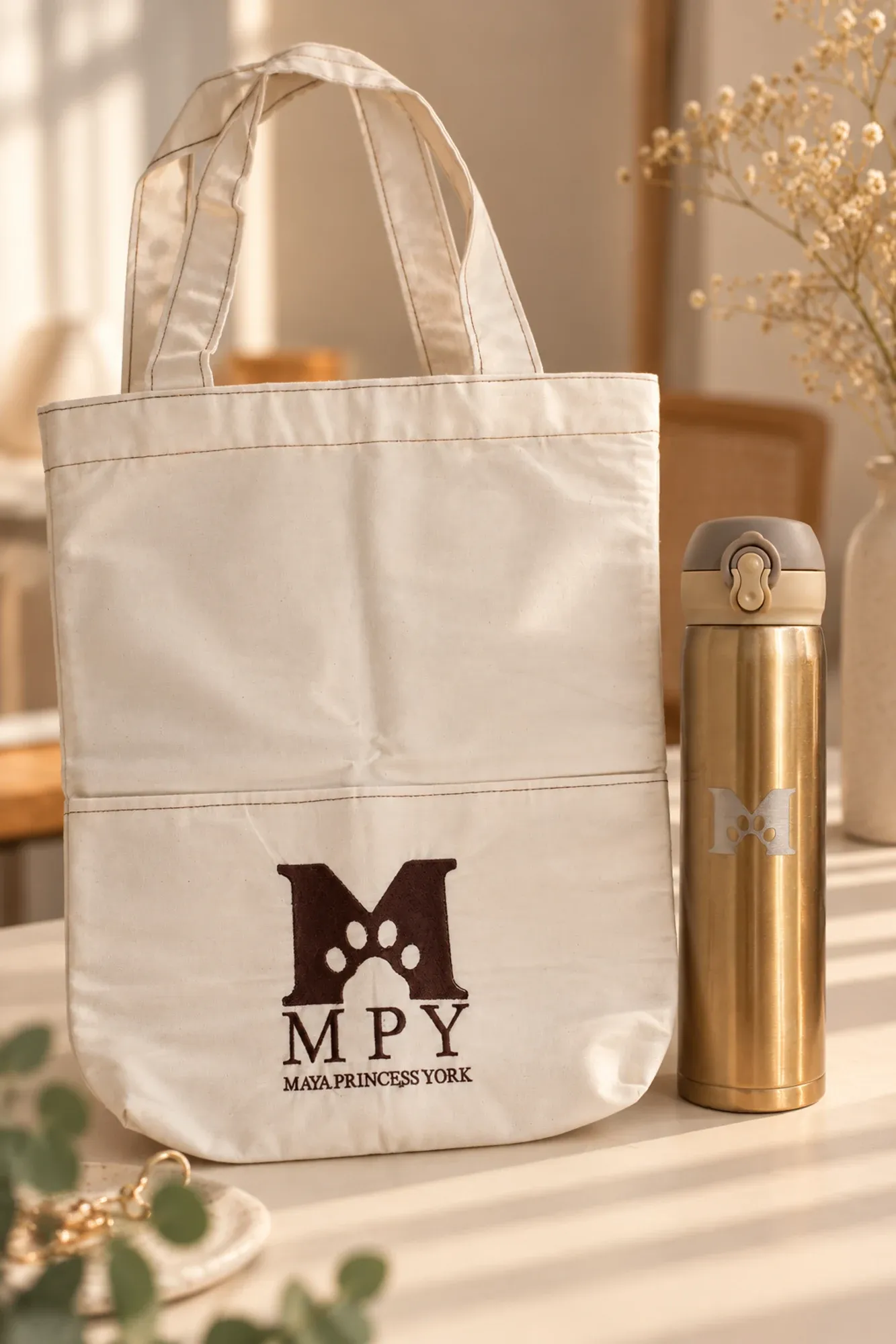 Ecobag MPY com os bottons escolhidos